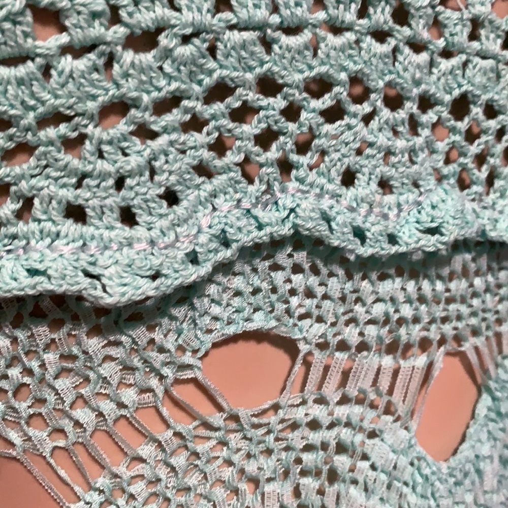 NWOT💗Teal crochet top - Picture 10 of 11